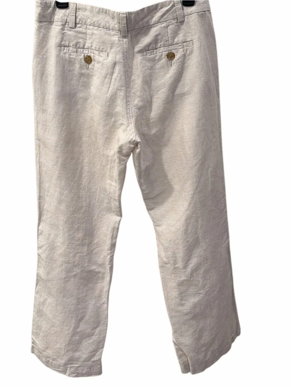 Banana Republic Linen Blend Flow Wide Leg Pants Beige Size 4 Coastal Chic
